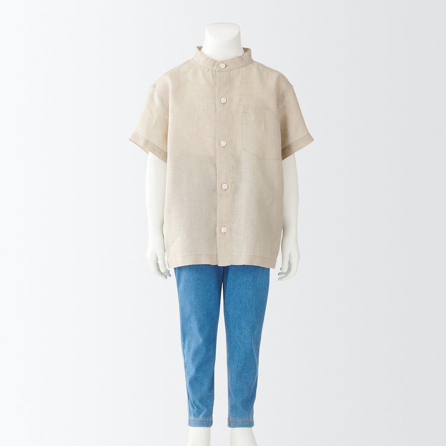 French Linen Short Sleeve Shirt (Kids)