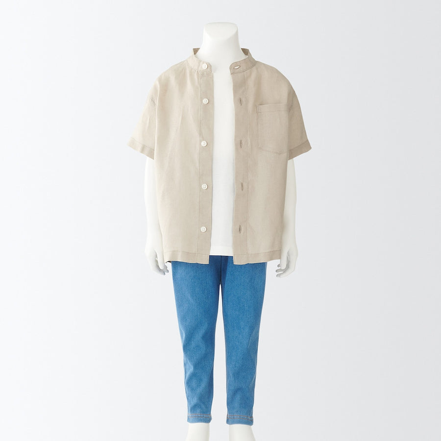 French Linen Short Sleeve Shirt (Kids)