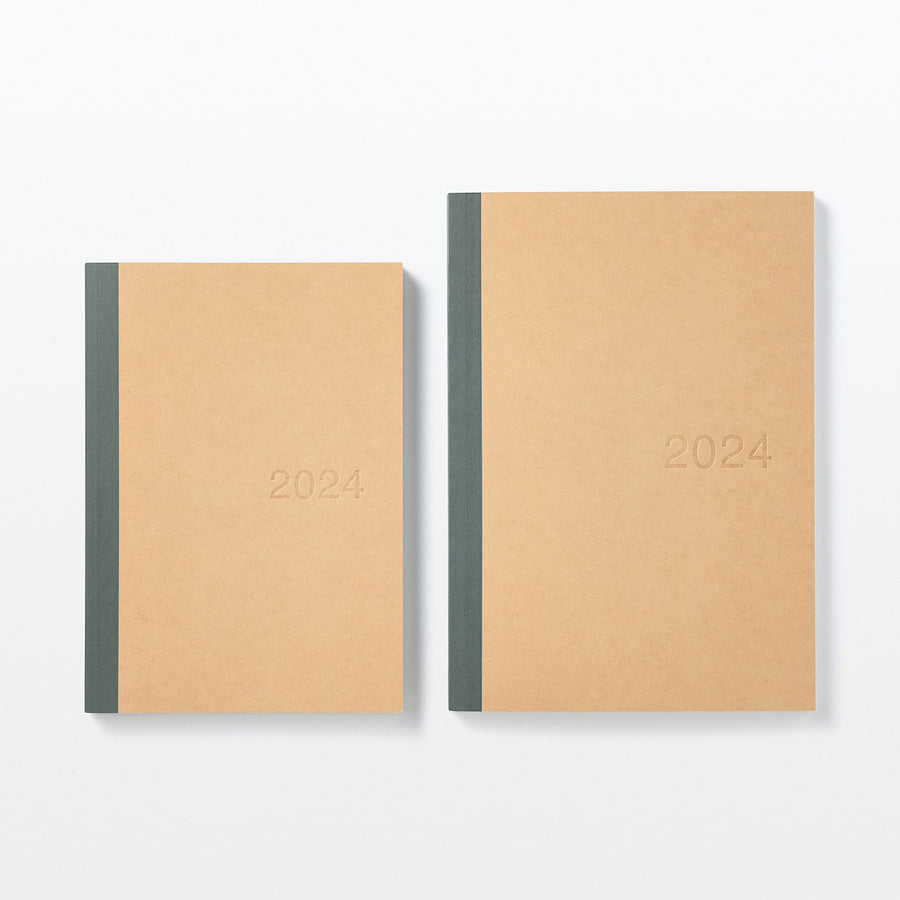 2024 Monthly/Weekly Planner with Kraft Paper Cover (Mon to Sun)