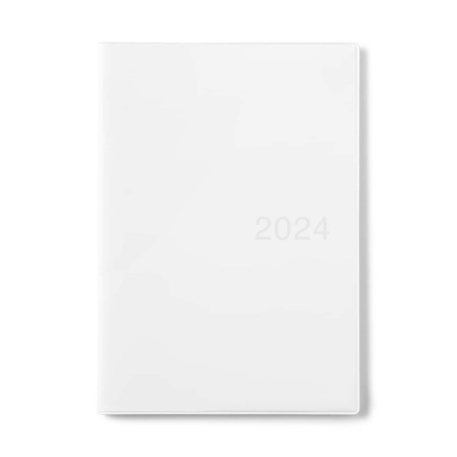 2024 Monthly Planner with PVC Cover & Sleeve (Mon to Sun) - White Grey