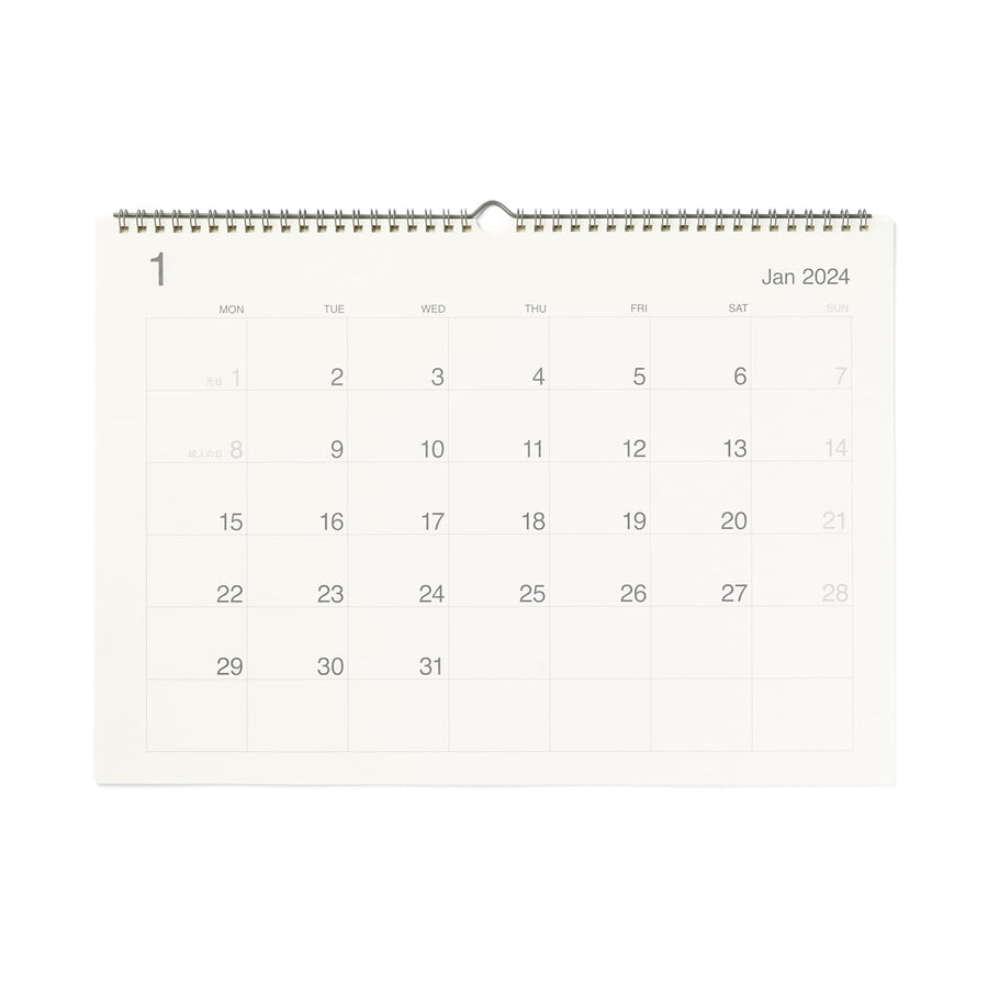 2024 Wall Calendar (Mon to Sun) - A3