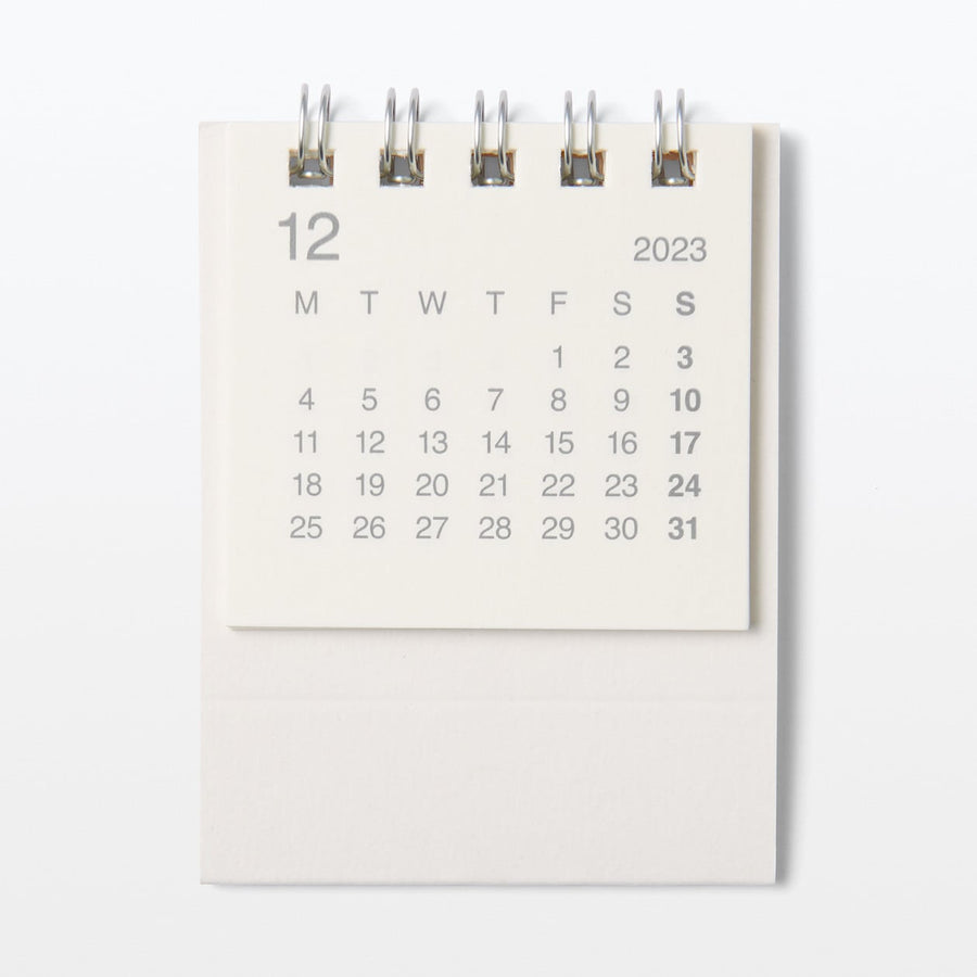 2024 Mini Desk Calendar (Mon to Sun) - White