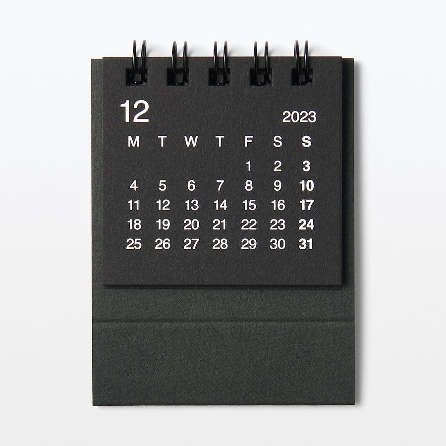 2024 Mini Desk Calendar (Mon to Sun) - Black