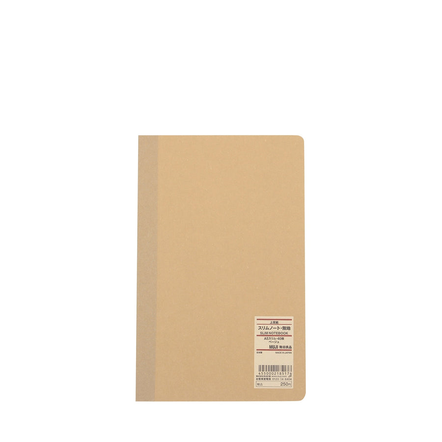 Slim Plain Notebook - A5