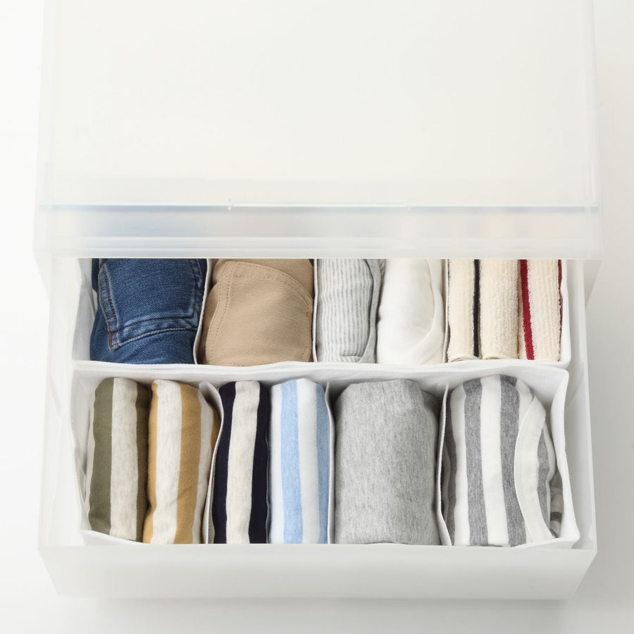 Non-Woven Fabric Separation Case with 4 Compartments (2 Pcs) - S