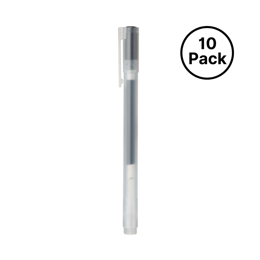 Gel Ink Ballpoint Pen - Cap Type 0.5mm (10 Pack)