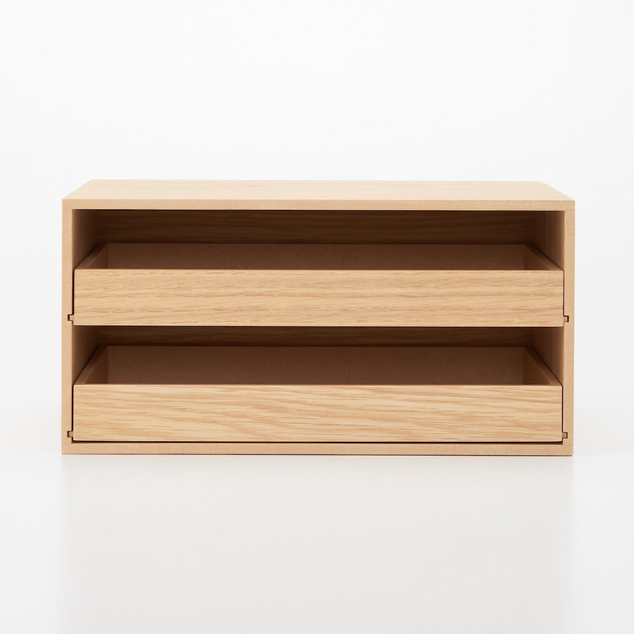 Wooden Storage tray 2 drawers