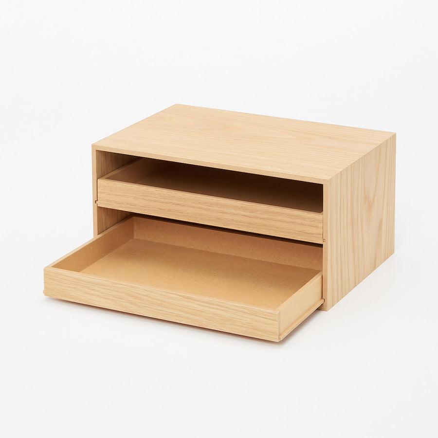 Wooden Storage tray 2 drawers