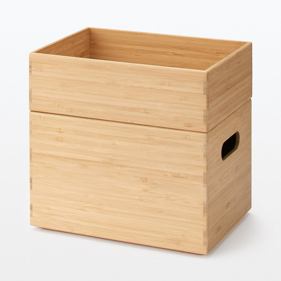 Stackable Rectangular Bamboo Box - 1/2 Small