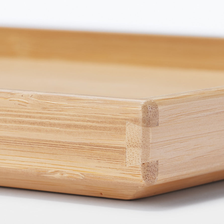 Stackable Rectangular Bamboo Box Lid - 1/2