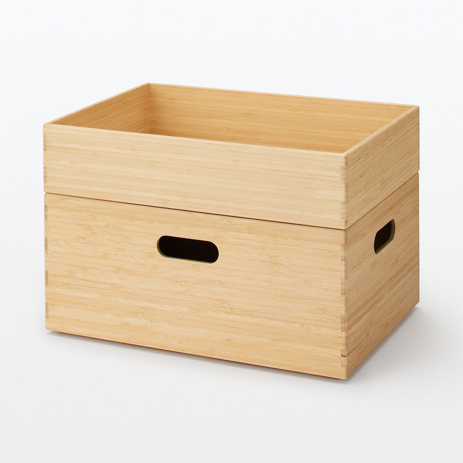 Stackable Rectangular Bamboo Box - Small