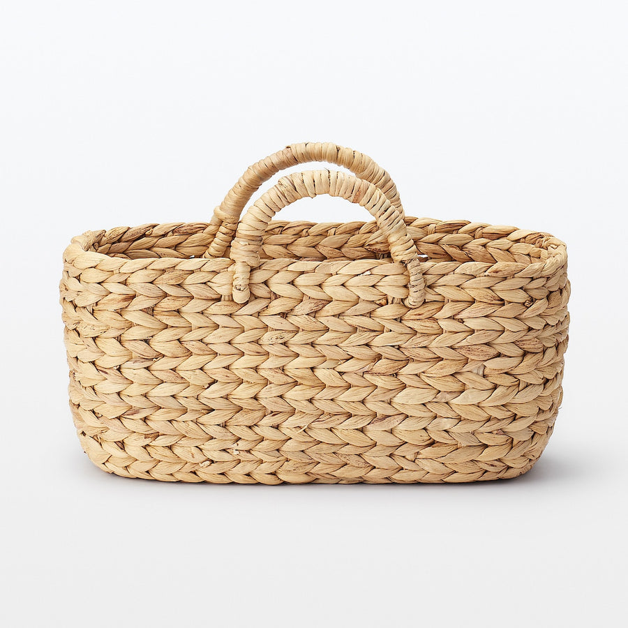Water hyacinth basket with handles Oval S