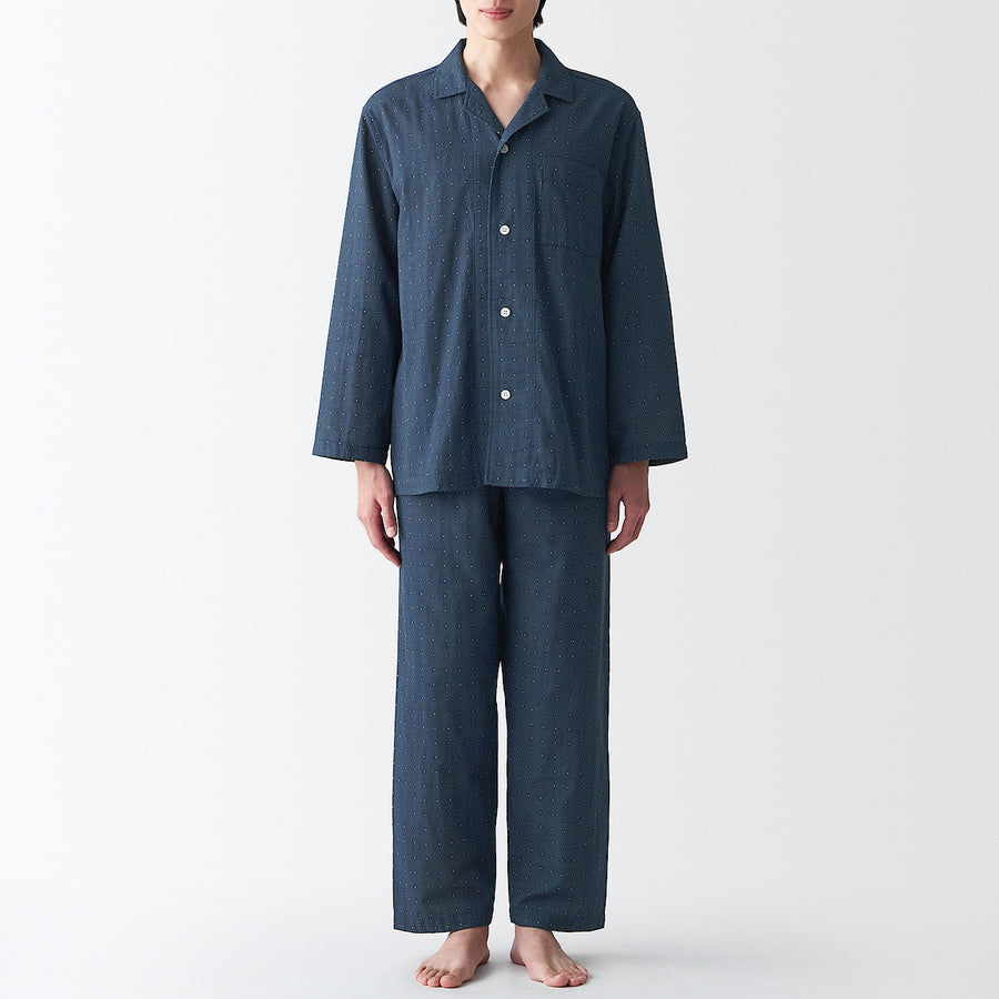 Side Seamless Double Gauze Long Sleeve Pyjamas - Men's