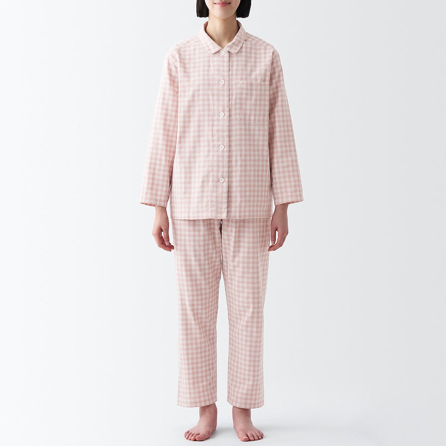 Side Seamless Double Gauze Long Sleeve Pyjamas - Women's