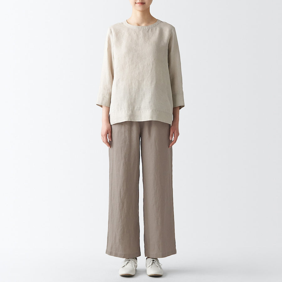 French Linen Straight Pants