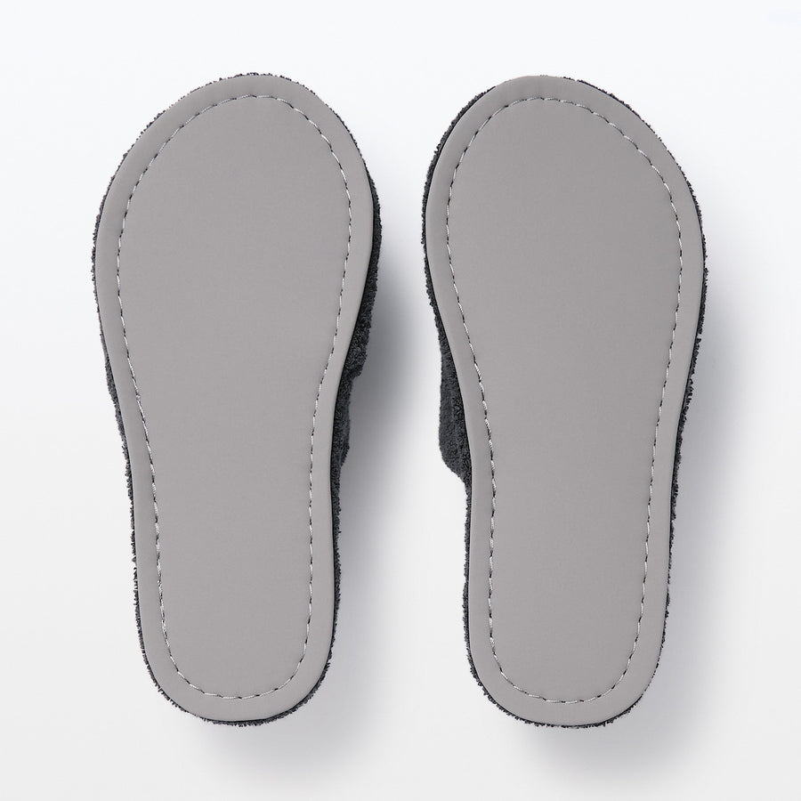 Cotton Pile Open Toe Slippers
