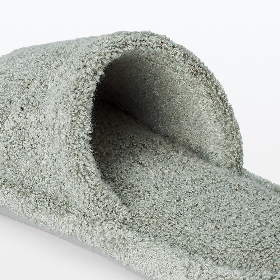 Cotton Pile Open Toe Slippers