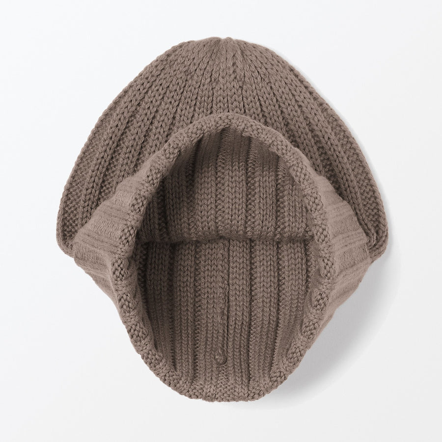 Non-itchy ribbed Beanie 55-59cm Grey