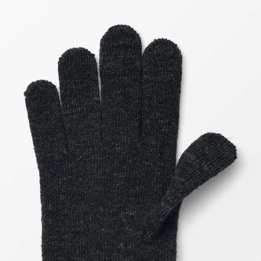 Wool blend Touchscreen gloves FREE SIZE Grey