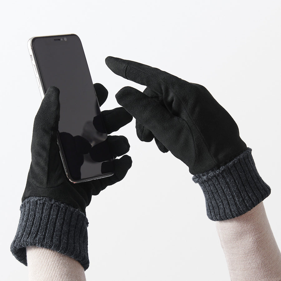 Water repellent Touchscreen Gloves 21cm Black