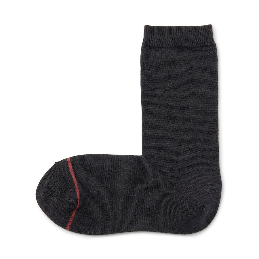 Right angle warm material socks(Thin)Dark navy21-23cm