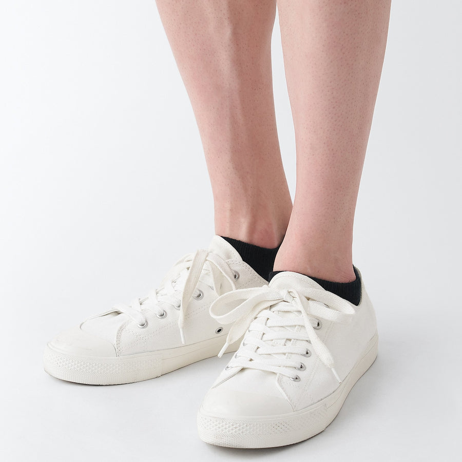 Right Angle Pile sneaker socks(Plain)23-25cm C grey stripe