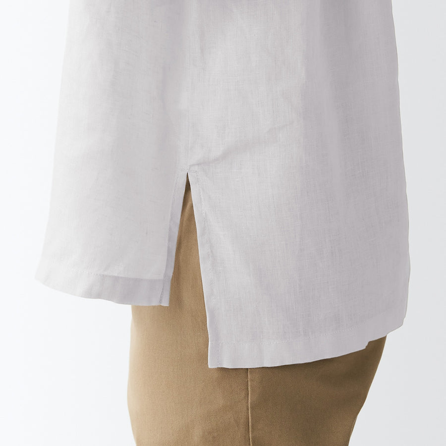 French Linen Short Sleeve Blouse