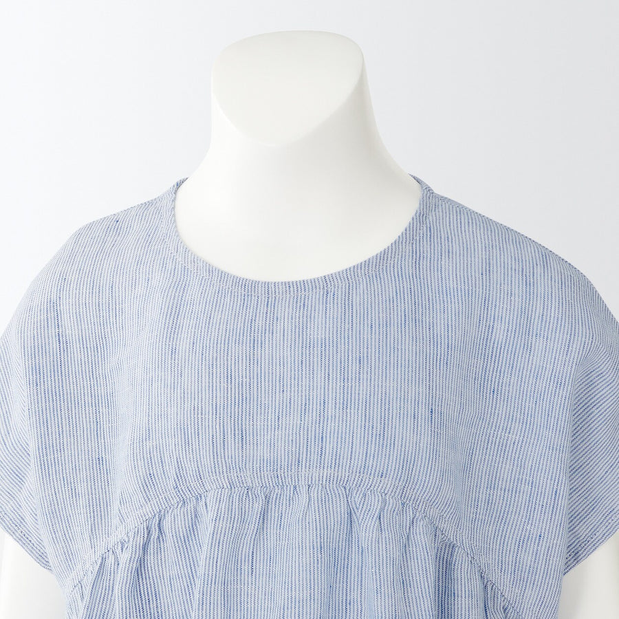 French Linen Short Sleeve Blouse (Kids)