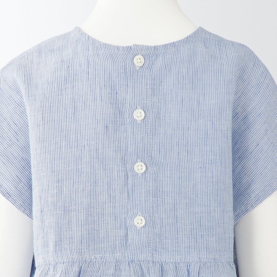 French Linen Short Sleeve Blouse (Kids)