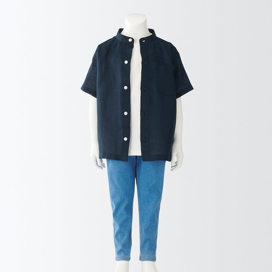 French Linen Short Sleeve Shirt (Kids)