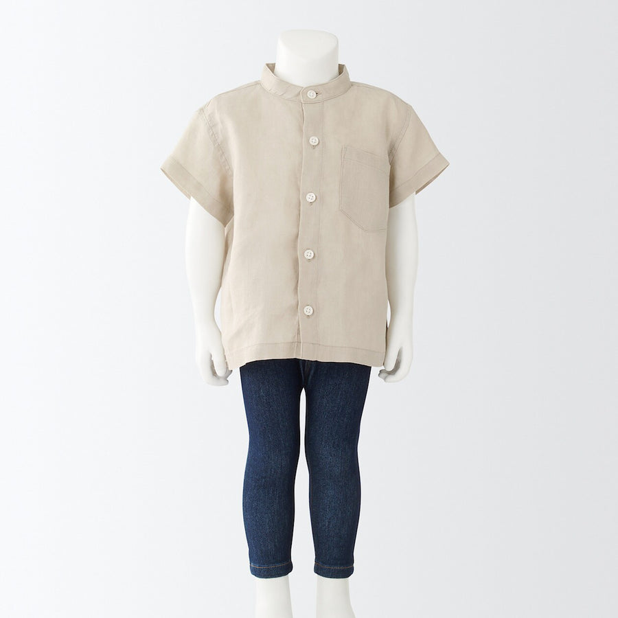 French Linen Short Sleeve Blouse (Baby)