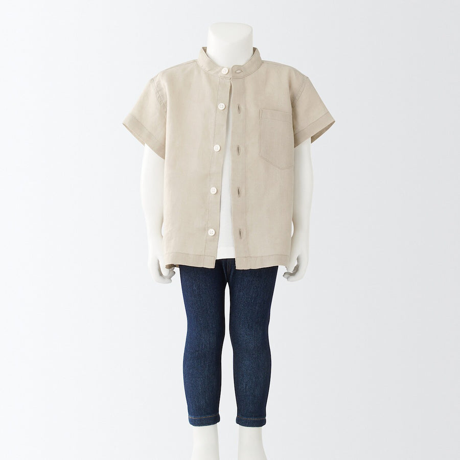 French Linen Short Sleeve Blouse (Baby)