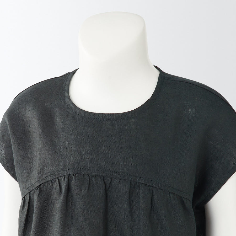 French Linen Short Sleeve Blouse (Baby)