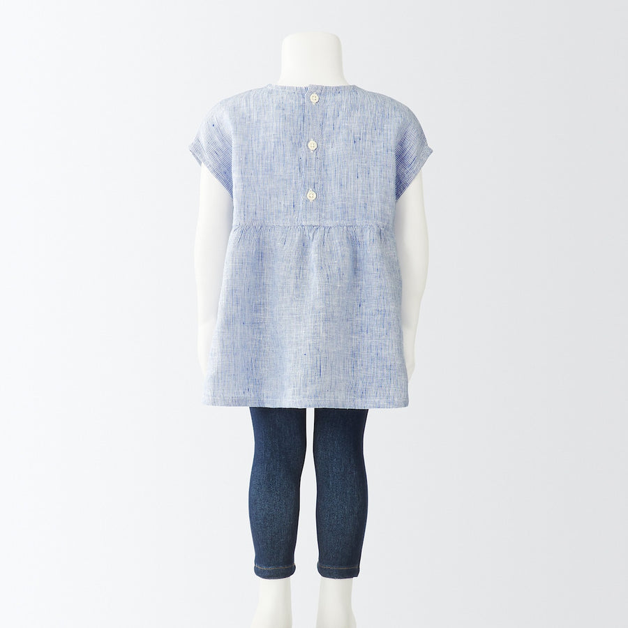 French Linen Short Sleeve Blouse (Baby)