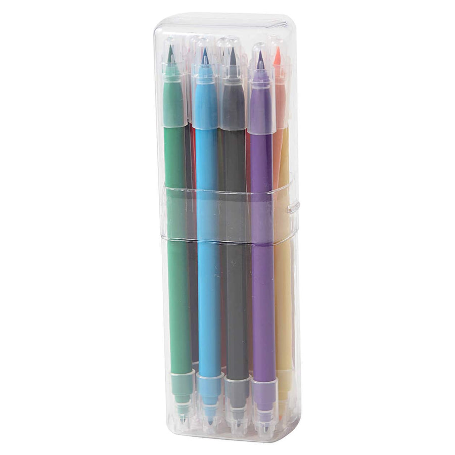 Double-sided Colour Marker Set With Case (12 Colours)