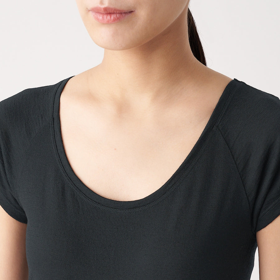 Side Seamless Wool French Sleeve T-Shirt