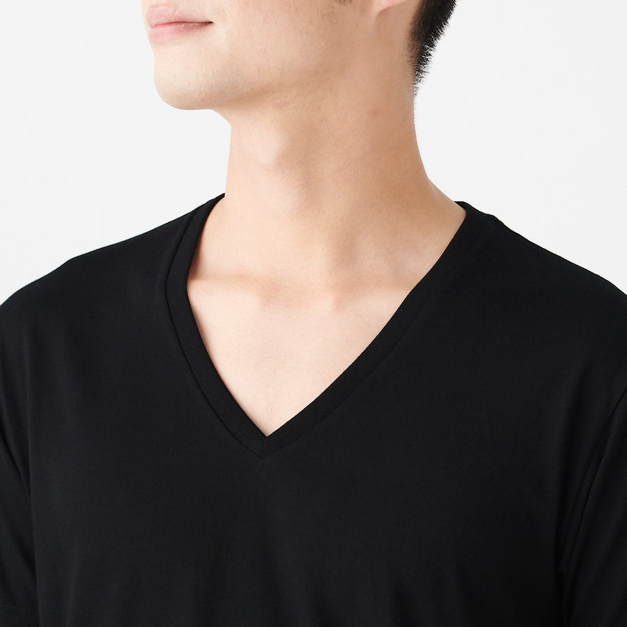 Side Seamless Jersey V-Neck T-Shirt (2 Pack)