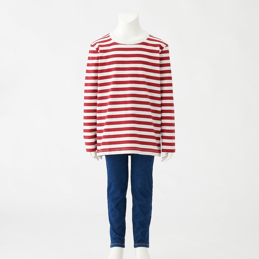 Indian Cotton Jersey Long Sleeve Stripe T-shirt (Kids)