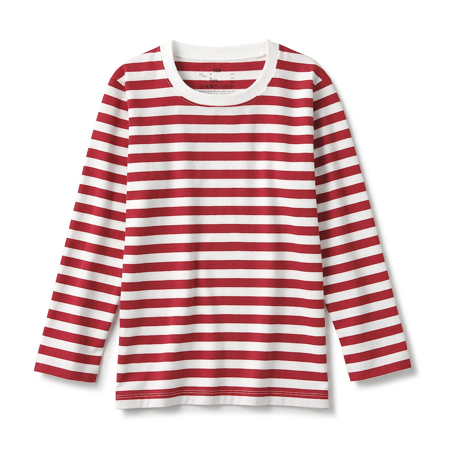 Indian Cotton Jersey Long Sleeve Stripe T-shirt (Kids)