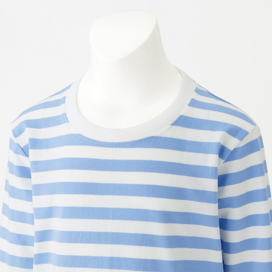 Indian Cotton Jersey Long Sleeve Stripe T-shirt (Kids)