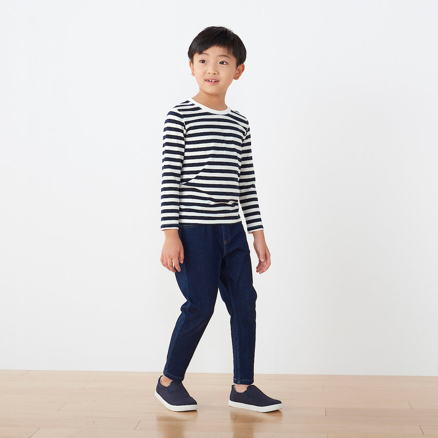 Indian Cotton Jersey Long Sleeve Stripe T-shirt (Kids)