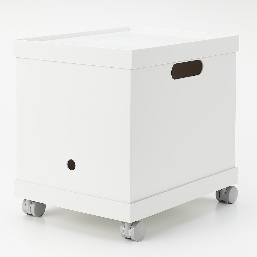 PP File Box With Handles - A4 White Grey