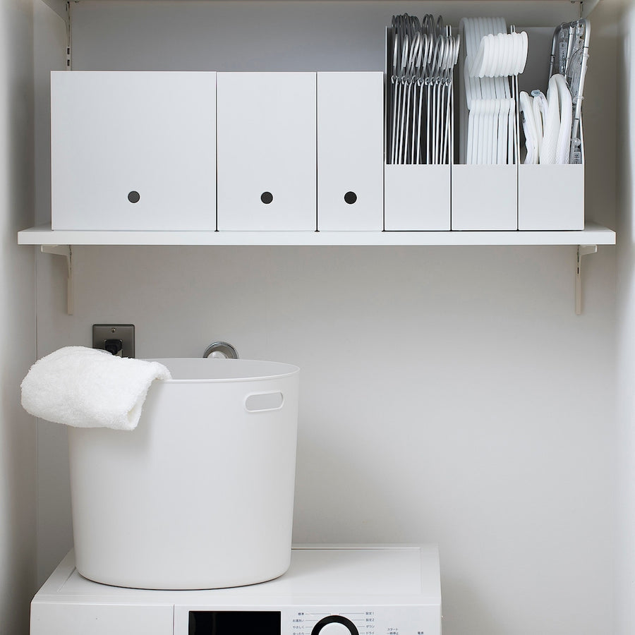 PP Stand File Box - A4 White Grey