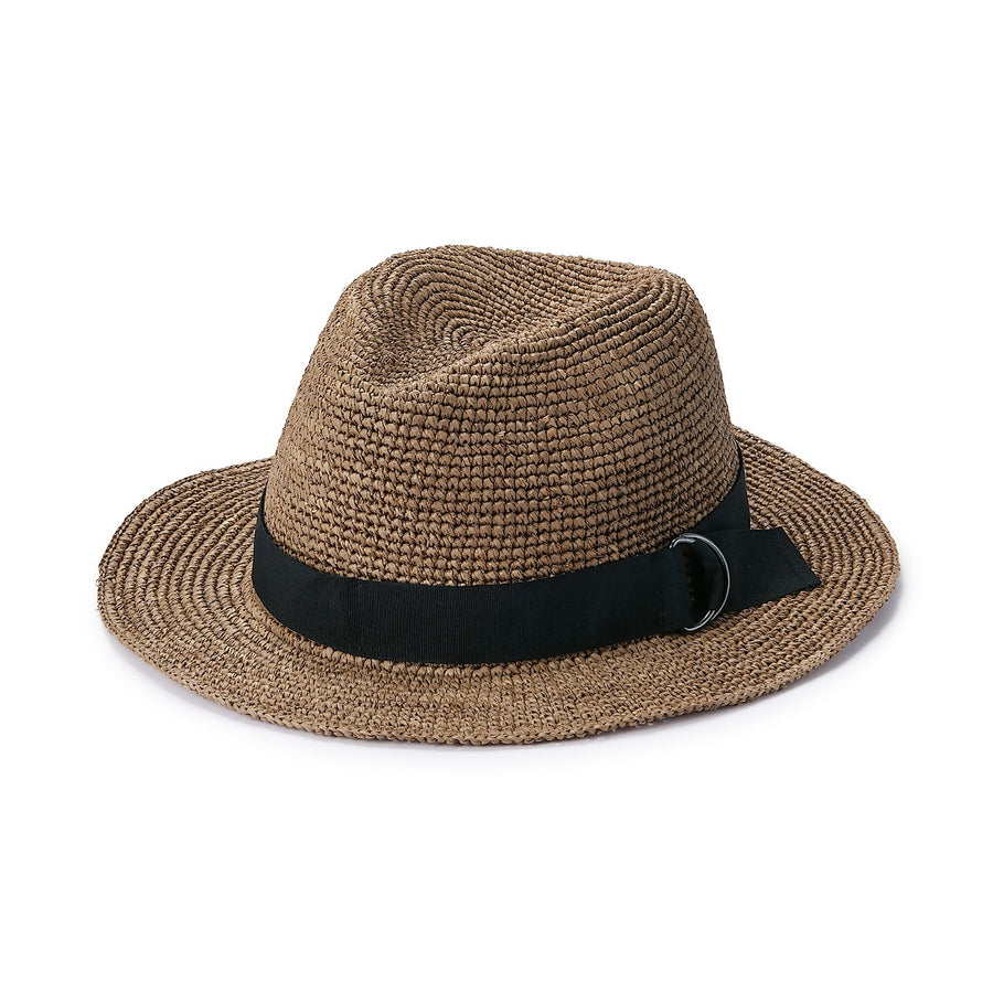 Foldable Raffia Fedora Hat