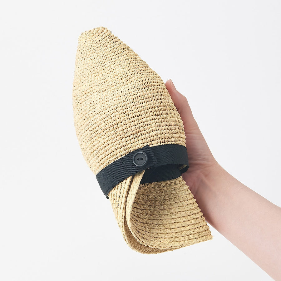 Foldable Raffia Casquette Hat