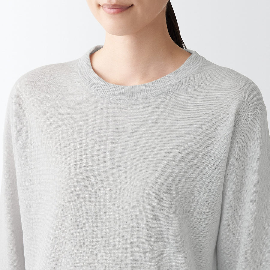 French Linen Crew Neck Sweater