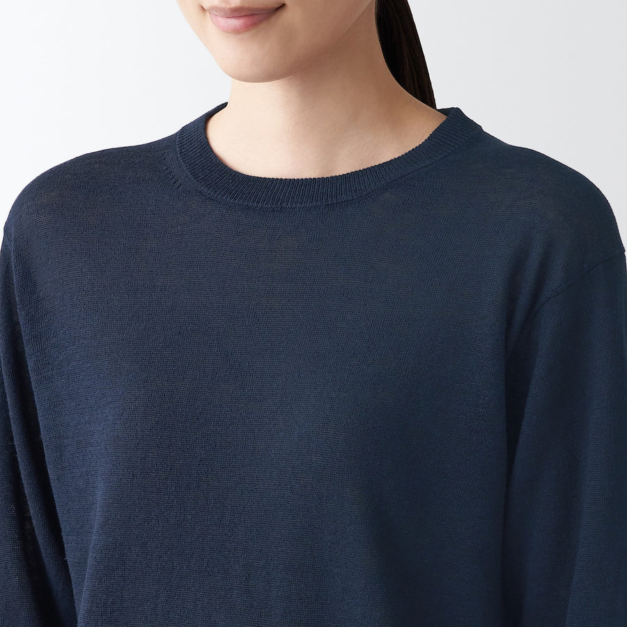 French Linen Crew Neck Sweater