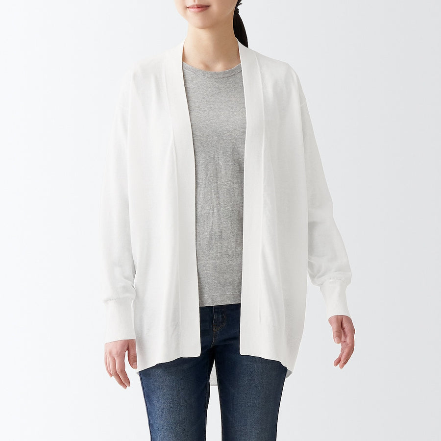 Strong Cotton Tencel Middle Length Cardigan