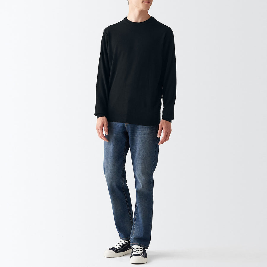 Merino Wool Crew Neck Washable Sweater