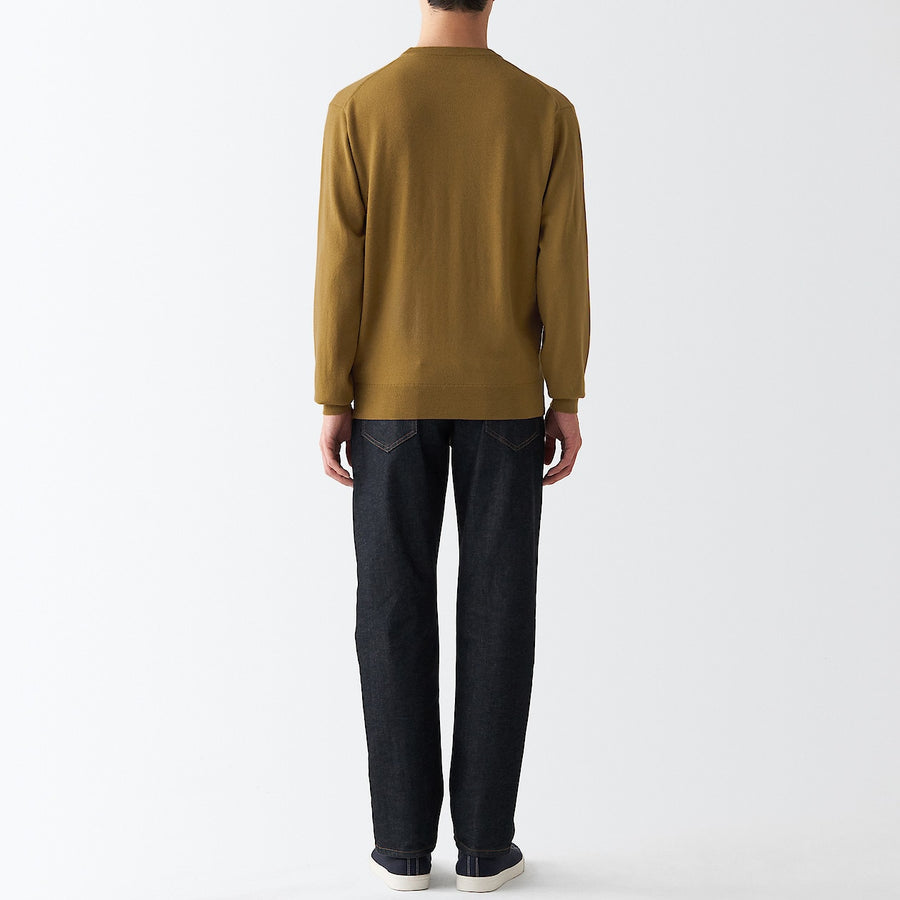 Merino Wool Crew Neck Washable Sweater